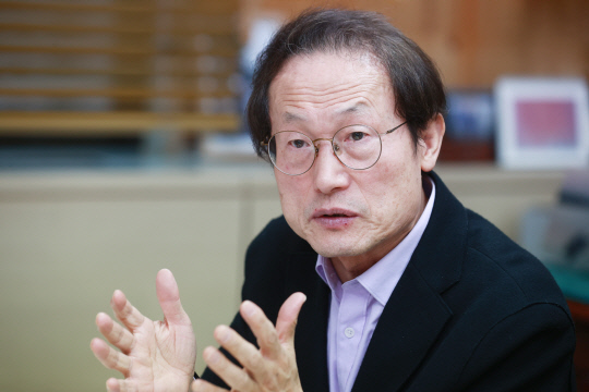 조희연 서울시교육감이 서울시교육청에서 연합뉴스와 신년 인터뷰를 하고 있다.   [연합뉴스]